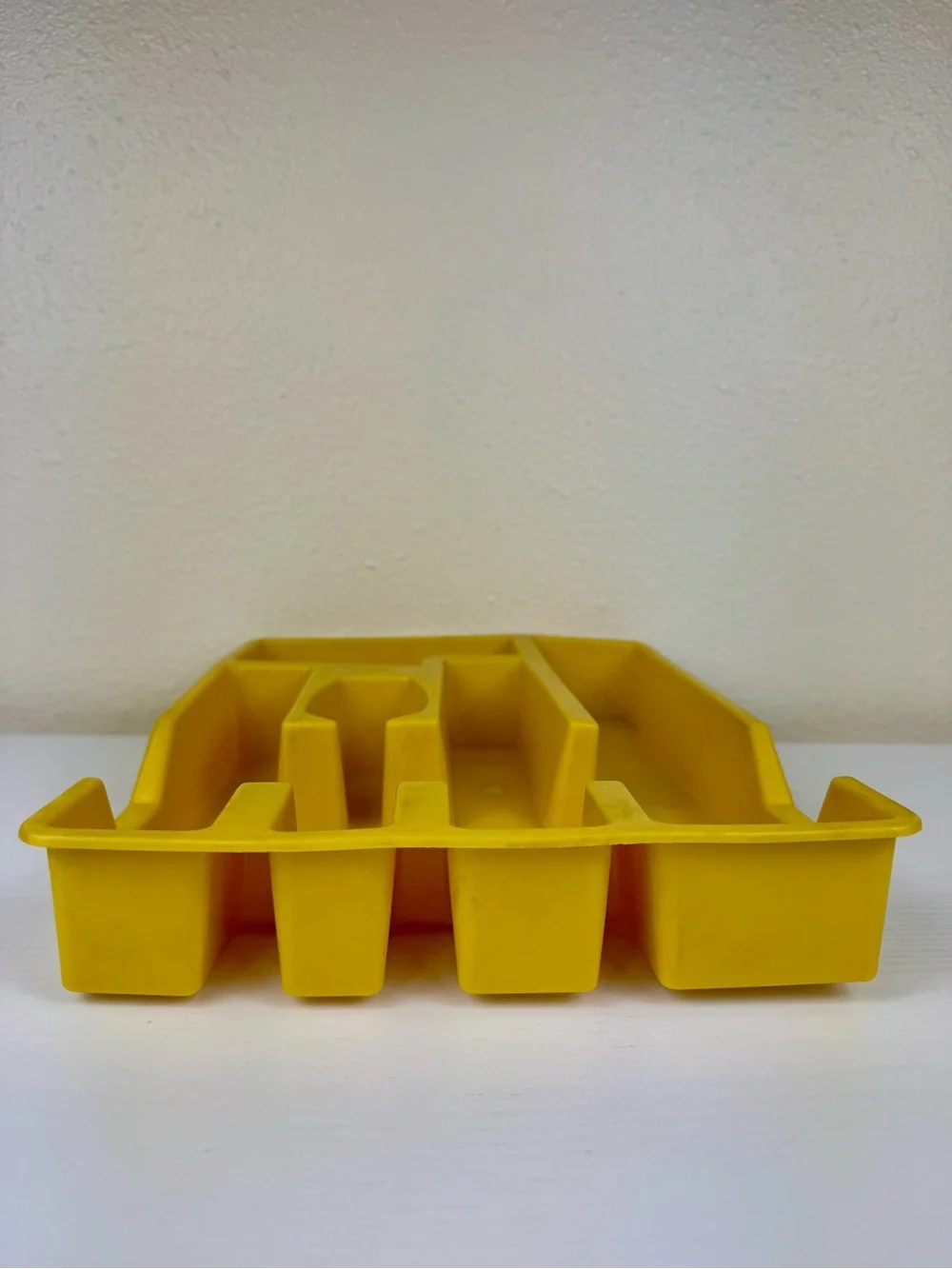 Vintage Loma Yellow Flatware Silverware Plastic Drawer Organizer Tray MCM Retro